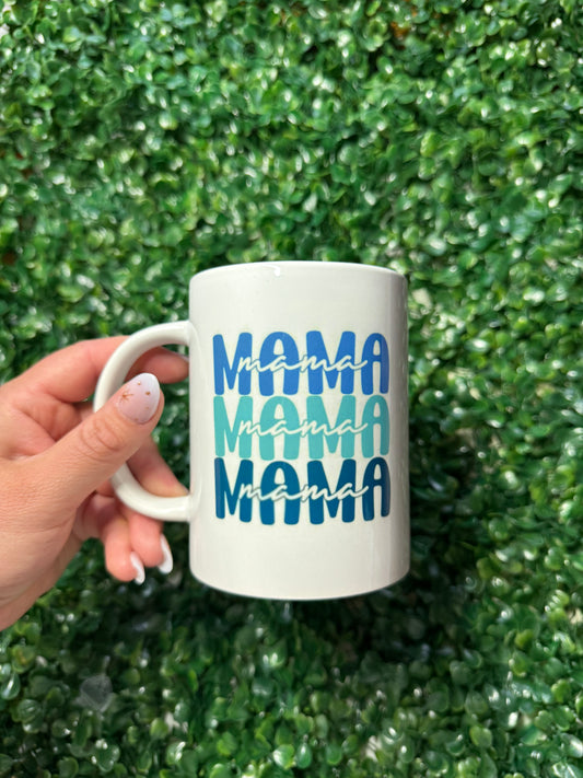 Shades of blue mama mug